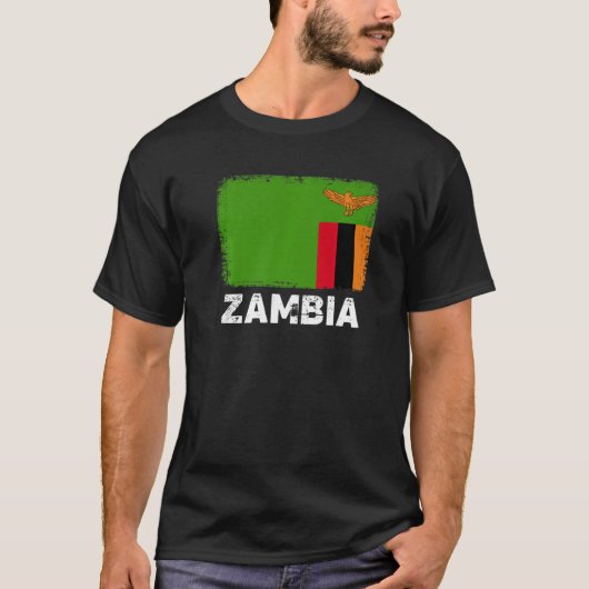 Zambia Flag  Support Zambian People Women Men Tシャツ (正面)