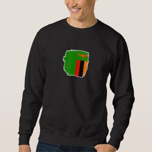 Zambia Proud Zambian Flag 2 スウェットシャツ (正面)