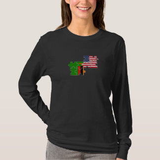 Zambia USA Zambian American Flag   Tシャツ