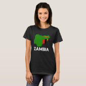Zambia Zambian Pride Zambian Roots Map Zambian Fla Tシャツ (正面フル)