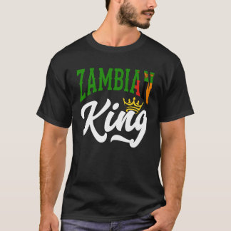 Zambian King Zambian Zambia Zambian Flag Tシャツ