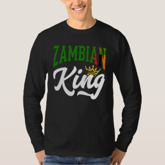 Zambian King Zambian Zambia Zambian Flag Tシャツ