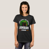 Zambian Zambia Zambian Flag Fathers Day Tシャツ (正面フル)