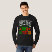 Zambian Zambia Zambian Flag Happiest When Im In Za Tシャツ (正面フル)