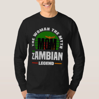 Zambian Zambia Zambian Flag Mothers Day Tシャツ