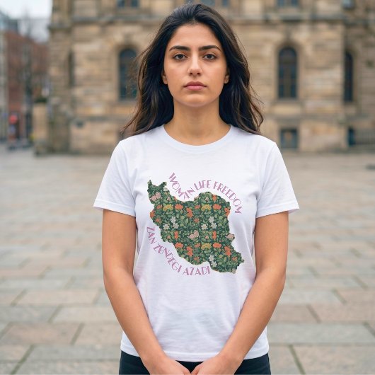 Zan Zendegi Azadi | ペルシャンギフト ピンク Tシャツ