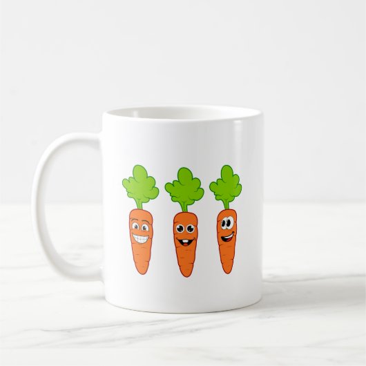 Zanahorias divertidas コーヒーマグカップ (左)