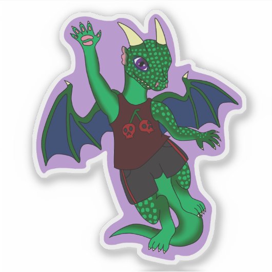 Zandall Dragon Sticker シール (正面)