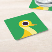 Zanderアヒル スクエアペーパーコースター (アングル)