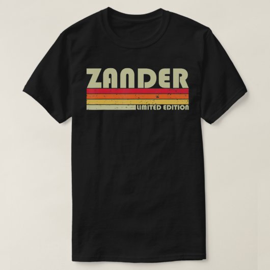 ZANDERギフト名パーソナライズされたおもしろいレトロヴィンテージ  Tシャツ (デザイン正面)