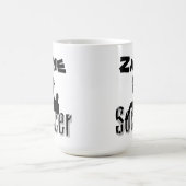 Zaneの名前サッカーデザイン、コーヒーマグ コーヒーマグカップ (中央)