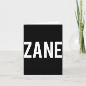 Zane - Cool New Funny Name Fan Gift Tee  カード (正面)