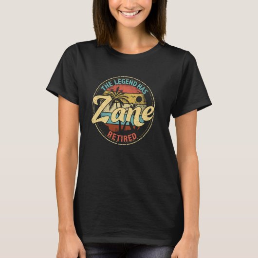 Zane Legendが引退退職したしパーソナライズされたた Tシャツ (正面)