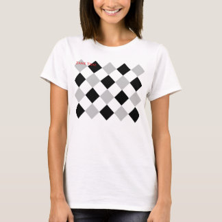 Zane Traeの女の子のアーガイル柄のなプリント Tシャツ