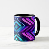 ～Zany 3D Fractal to Purple Aqua Black～ マグカップ (正面右)