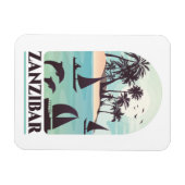 Zanzibarアフリカヴィンテージ写真マグネット マグネット (横)