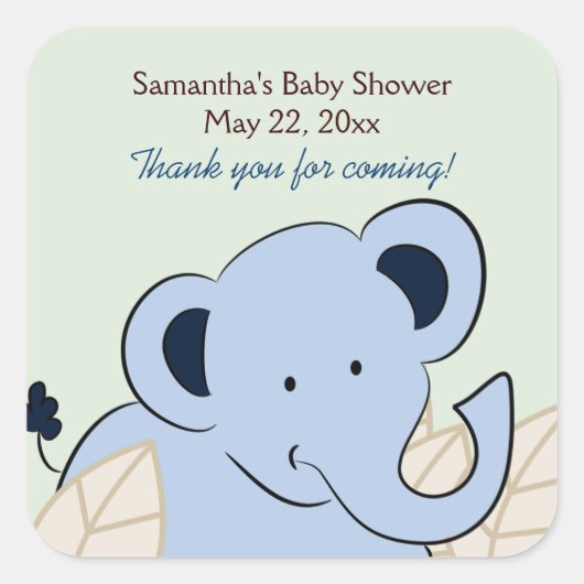 ZANZIBAR CREW (Elephant) SQUARE Favoritesステッカー スクエアシール (正面)