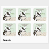 ZANZIBAR CREW (Zebra) SQUARE Favoritesステッカー スクエアシール (シート)