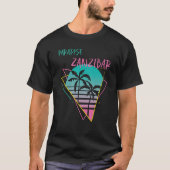 Zanzibar Paradise Palm tree Beach Vacation Ocean S Tシャツ (正面)