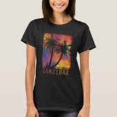 Zanzibar Surf Paradise Palm tree Vacation Beach Is Tシャツ (正面)