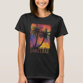 Zanzibar Surf Paradise Palm tree Vacation Beach Is Tシャツ
