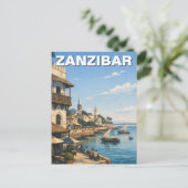 Zanzibar Tanzania Travel ポストカード (スタンド正面)