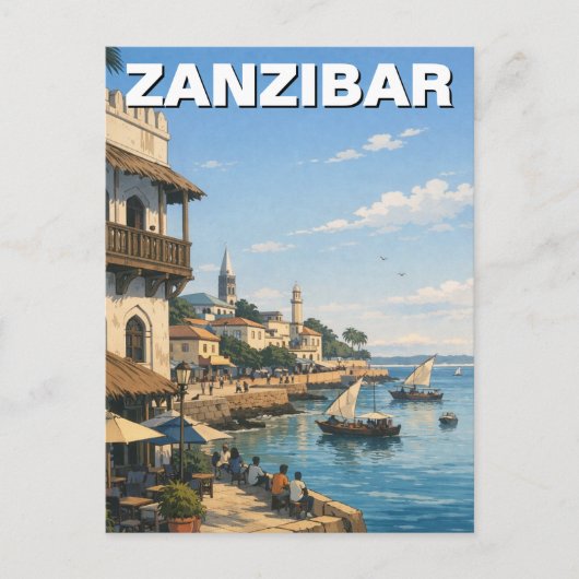 Zanzibar Tanzania Travel ポストカード (正面)