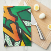 ZAPおもしろいレトロ漫画ブックアーポップ・アートのト キッチンタオル (四つ折り)