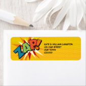 ZAPおもしろいレトロ漫画ブックポップ・アートのアートアドレス ラベル (インサイチュ)