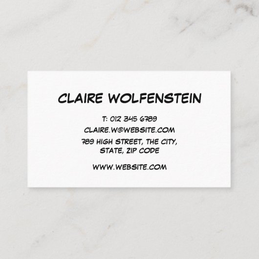 ZAPおもしろいレトロ漫画ブック 名刺 (裏面)