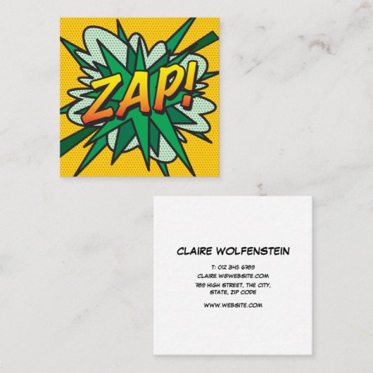 ZAPおもしろいレトロ漫画帳 スクエア名刺 (正面/裏面)