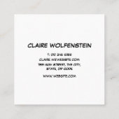 ZAPおもしろいレトロ漫画帳 スクエア名刺 (裏面)