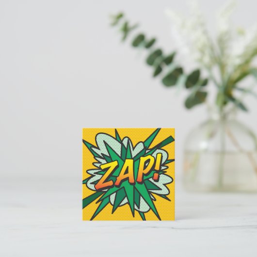 ZAPおもしろいレトロ漫画帳 スクエア名刺 (スタンド正面)