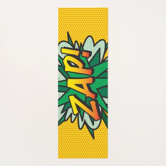 ZAPカポーおもしろいレトロ漫画ブックアーポップ・アートのト ヨガマット (裏面)