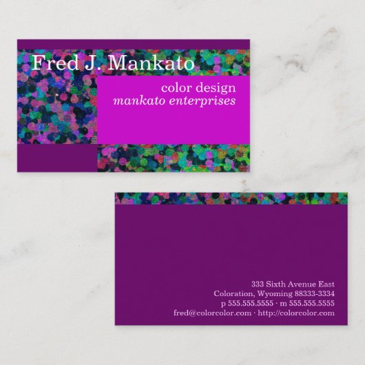 Zap色 名刺 (正面/裏面)