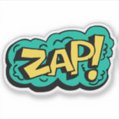 ZAP音声バブル語、手書きイラストレーション シール (正面)