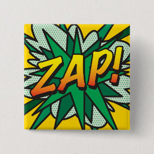 ZAP ファン レトロ コミックブック ポップアート 缶バッジ
