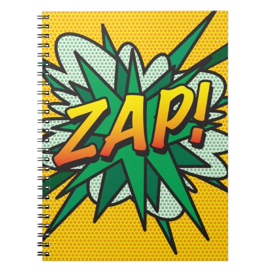 ZAP ファン レトロ コミック ノートブック (正面)
