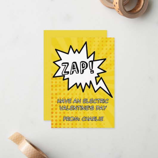 Zap! Electric Valentine’s Day Card ノートカード (正面/裏面インサイチュ)