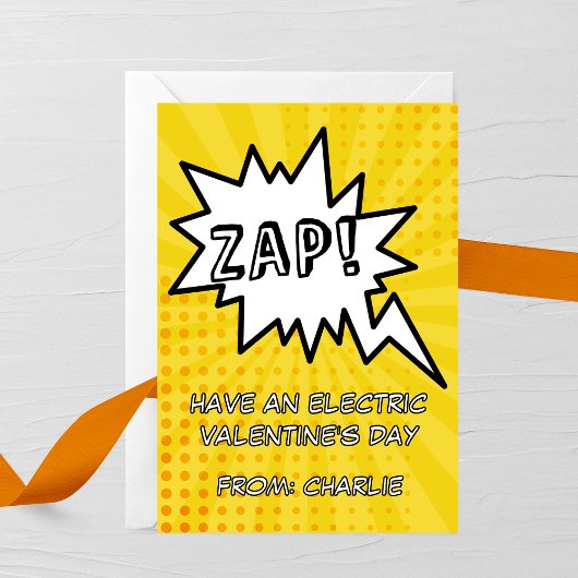 Zap! Electric Valentine’s Day Card ノートカード