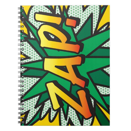 ZAP Fun レトロ コミック・ポップアート ノートブック (正面)