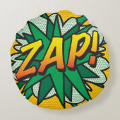 ZAP POWクールおもしろいモダントレンディー漫画本 ラウンドクッション (裏面)