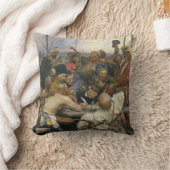 Zaporozhianのコサック人のIlya Repinの応答 クッション (ブランケット)