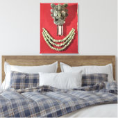 Zapotecはマスクの型枠を示す キャンバスプリント (インサイチュ (寝室))