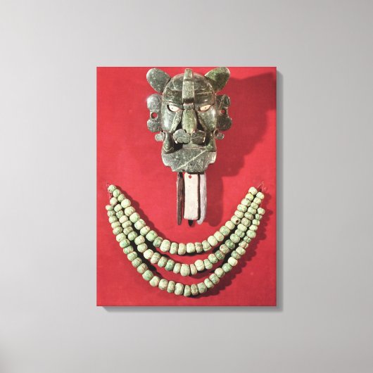 Zapotecはマスクの型枠を示す キャンバスプリント (正面)