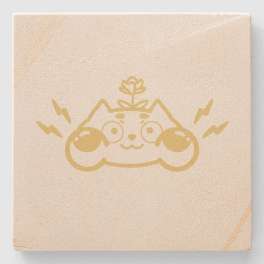 Zappy Chip the Cute Chipmunk ストーンコースター (正面)