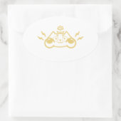 Zappy Chip the Cute Chipmunk 楕円形シール (バッグ)