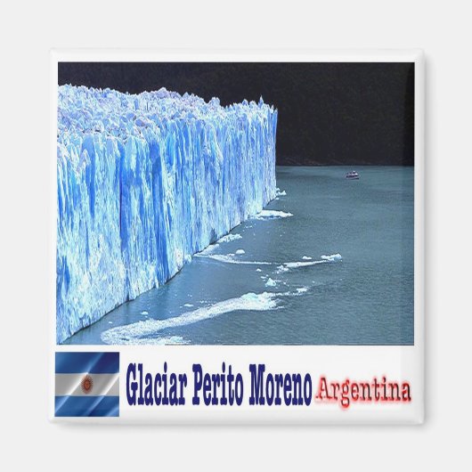 zAR011 PERITO MORENO GLACIER, Santa Cruz,冷蔵庫 マグネット (正面)