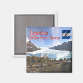 zAR013 PERITO MORENO GLACIER, Santa Cruz,冷蔵庫 マグネット (正面/裏面)