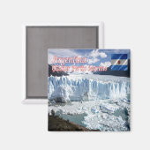 zAR015 PERITO MORENO GLACIER, Santa Cruz,冷蔵庫 マグネット (正面/裏面)